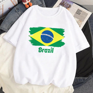 Camisetas Femininas Estampa do Brazil