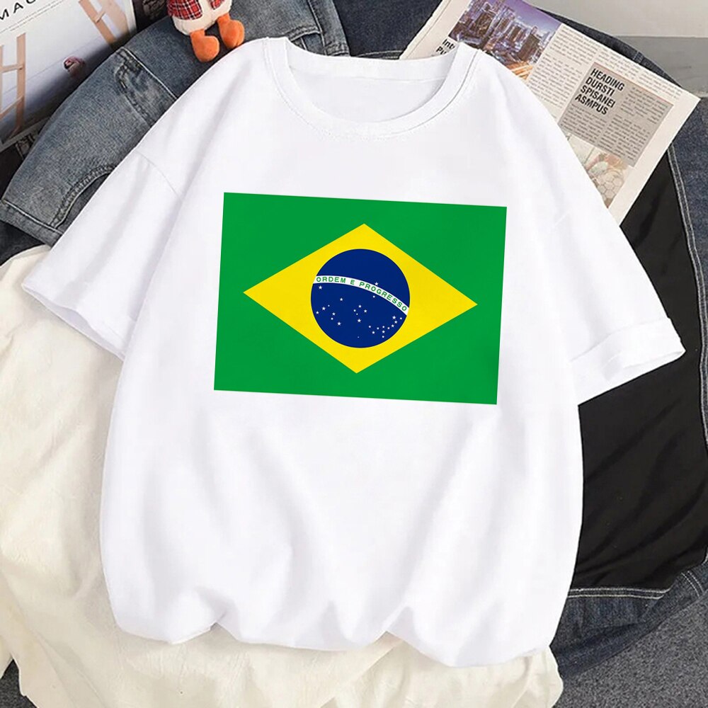 Camisetas Femininas Estampa do Brazil