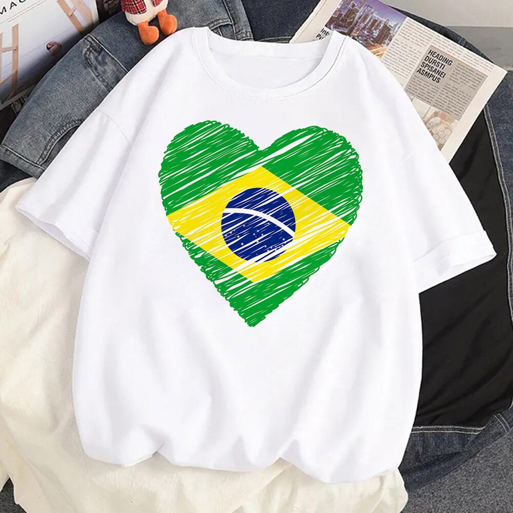 Camisetas Femininas Estampa do Brazil